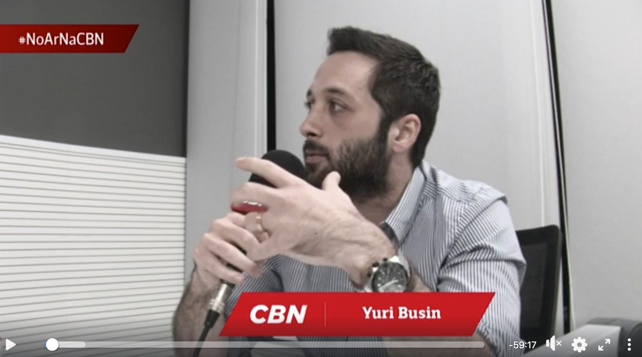 Yuri Busin em entrevista ao podcast CBN Vozes