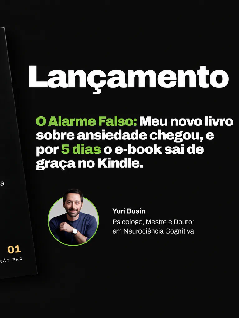 O Alarme Falso: o novo livro de Yuri Busin sobre ansiedade e o corpo que dispara antes da ameaça