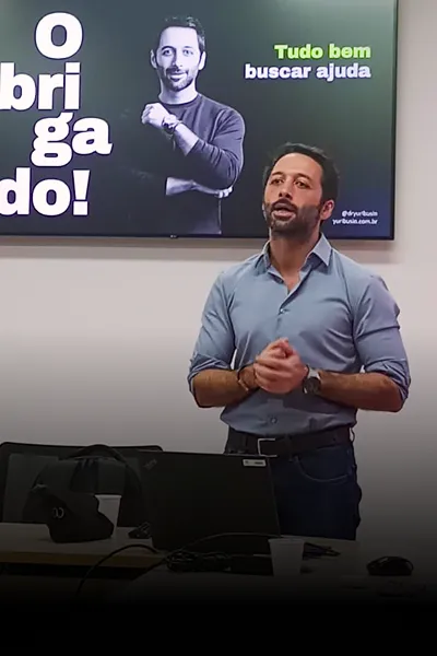 Yuri Busin palestrando na Nestlé